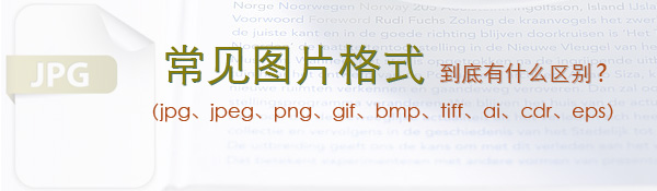 常見的圖片格式到底有什么區(qū)別？